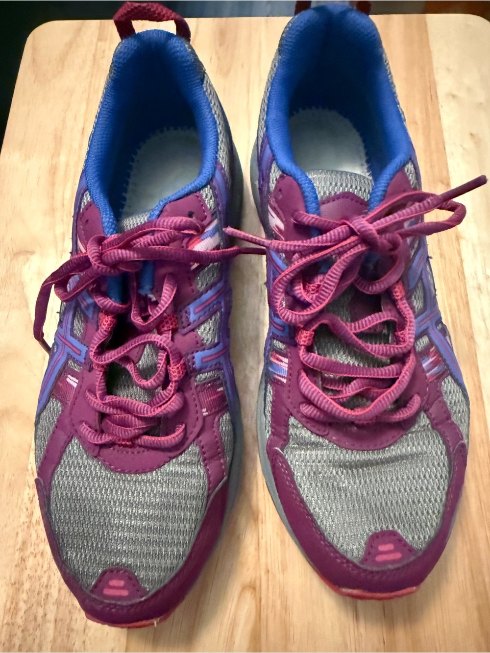 Asics Women's Purple, Gray and Blue Athletic Running Shoes